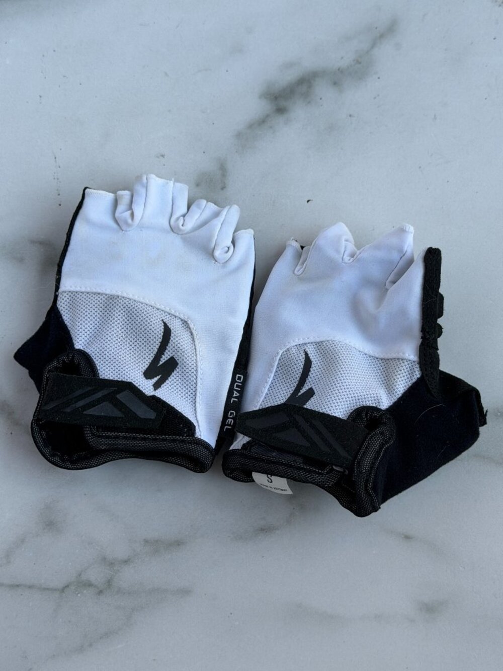 Specialized Body Geometry Dual Gel Cycling Gloves White Black Size S